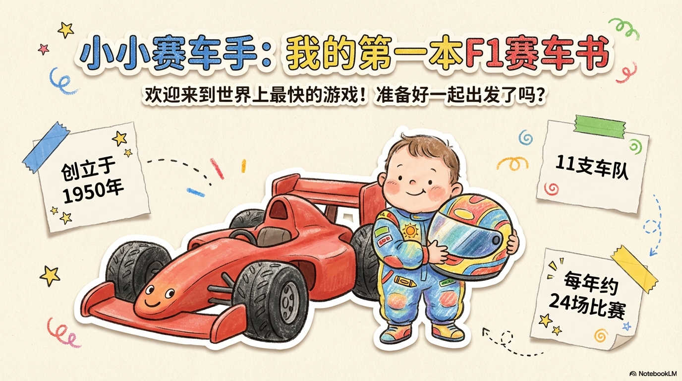 Cover image for AI-generated children's F1 picture book